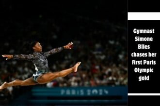 Gymnast Simone Biles chases her first Paris Olympic gold